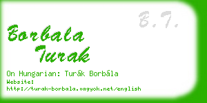 borbala turak business card