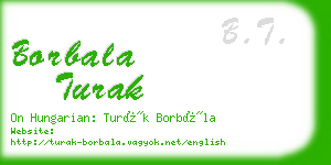 borbala turak business card